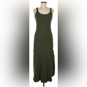 VITAMIN A West Organic Ribbed Tank Maxi Dress Agave Green Size 6